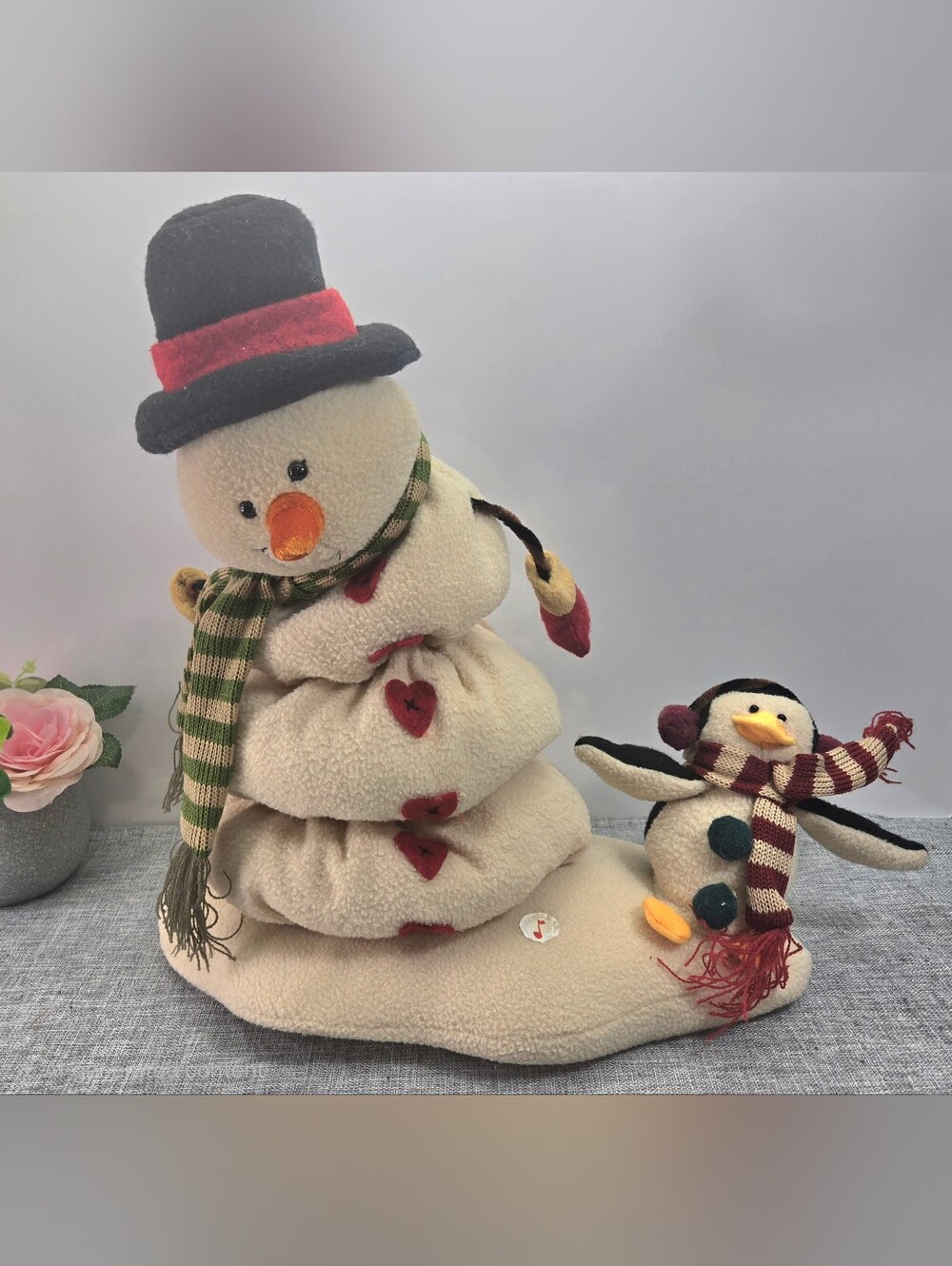 Vintage Animated Rising Frosty Snowman Plush Papyrus Schurman Retail Group Works